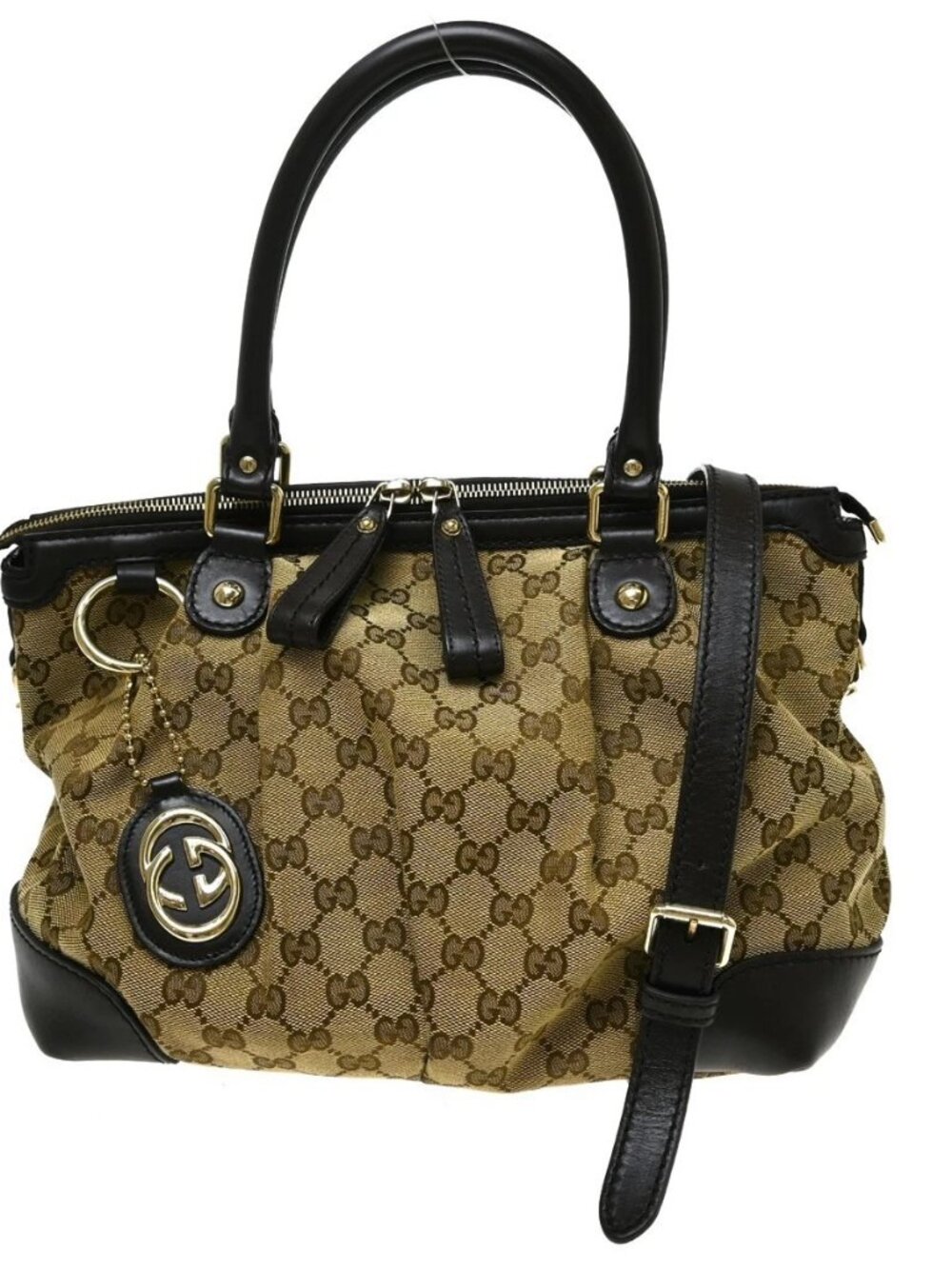 Gucci Beige GG Sukey 2way Handbag 247902 525040 NQ11462